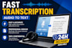 professional audio and video transcription