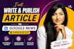 write and publish article on google news approved site
