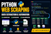 do python web scraping, data extraction and automation