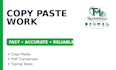 do copy paste, typing and PDF conversion work
