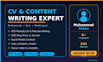 write professional CV, resume and content in english and urdu