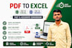 convert PDF to excel or word manually with accuracy