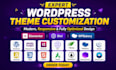 do wordpress theme customization, woocommerce store design