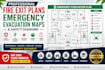 design fire exit and emergency evacuation plan, maps, diagram, safety plan