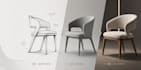 design comfortable modern ergonomic chair concept and 3d model