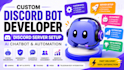 custom discord bot developer discord gaming nft automation server setup chatbot