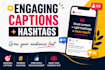 write social media captions and engaging content
