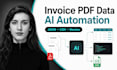 extract invoice PDF data with ai automation