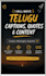 write telugu captions and quotes and creative content
