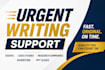 write urgent essays, case studies and summaries
