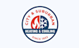 design heating cooling based hvac logo