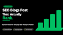 write SEO scripts and articles