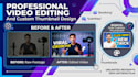 do professional video editing and custom youtube thumbnail design