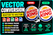vectorize, redraw, convert logo or image to vector tracing