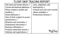 provide tloxp skip tracing report