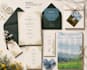 design pastoral style wedding invitation suite