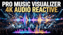 create professional  music visualizer and audio spectrum video