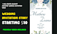 create elegant animated wedding invitation video