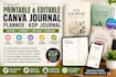 design custom editable canva journals planners canva notebook kdp journal