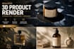 creat realistic 3d product render for cosmetics perfume brands