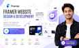do framer website design, develop framer website as framer website design expert