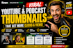 design viral youtube podcast thumbnails that increase CTR and views