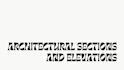 draw professional architectural sections and elevations