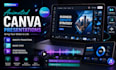 redesign and animate canva presentation with  music