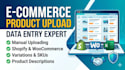 do manual e commerce product upload and data entry for your store