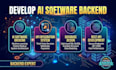 develop ai software backend, api integration system, database design, rest API