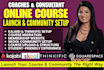 setup and launch coach online course website  thinkific kajabi skool community