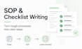 turn your rough process into a clear sop or checklist