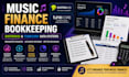 music finance bookkeeping using distrokid, tunecore data systems