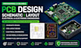 do pcb design schematic layout, electrical, electronic engineering, 3d cad model