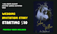create digital wedding invitation video and animated save the date card