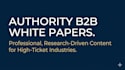 write authority b2b white papers and corporate case studies