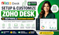 setup and customize zoho desk, help portal, customer service