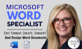edit, format, design, rebrand or convert word document and google docs