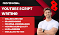 write a viral youtube video script and do script writing