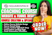 build squarespace coaching website, redesign squarespace online coaching funnel