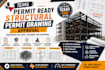 provide texas permit ready for structural permit drawing approval