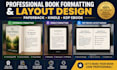 do paperback formatting, kindle formatting, kdp ebook formatting layout design