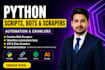 write python scripts, automation bots, web scrapers, crawlers