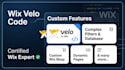 do custom website with wix velo code, custom wix features and wix database
