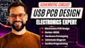 do custom pcb design schematic pcb layout for esp32 iot usb hub circuit design