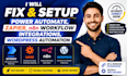 fix setup power automate zapier, n8n workflow integrations, wordpress automation