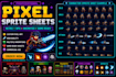 design retro pixel art sprite sheets and animations