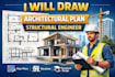 draw architectural floor plan, blueprints and autocad plans, california stamp