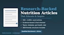 write nutrition scripts that teaches and inspires