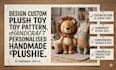 design custom plush toy pattern handcraft personalised handmade plushie